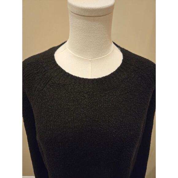 Vince Merino Wool Black Sweater Scoop Neck Long Sleeve Oversized Small - Picture 3 of 10